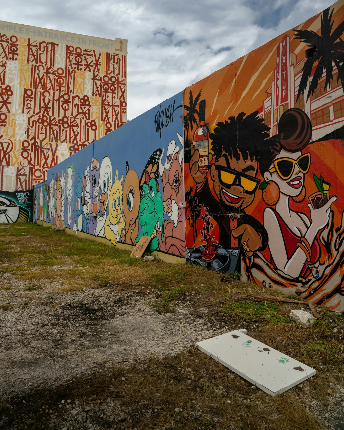 Colorful street murals in the Wynwood Art District